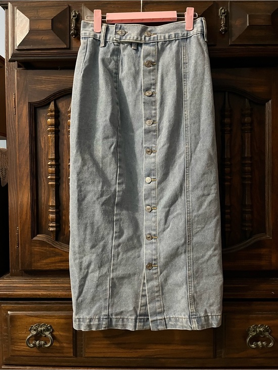 SHEIN Dresses & Skirts - Light Blue Button-Front Denim Midi Skirt